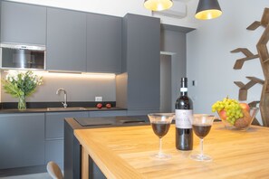 Fridge, oven, dishwasher, electric kettle