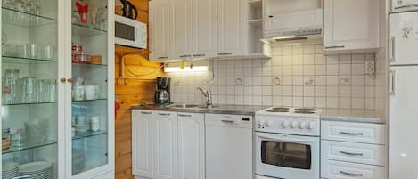 Fridge, microwave, dishwasher, toaster