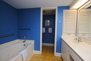 Bathtub, hair dryer