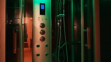 Enjoy a refreshing shower experience with a digital control panel and adjustable water flow.