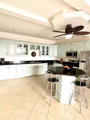 Fridge, oven, stovetop, dishwasher