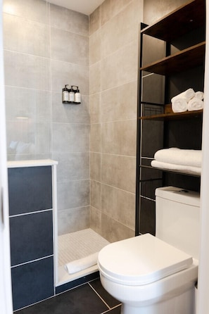 Hair dryer, towels
