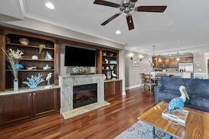 TV, fireplace, DVD player - Coast Time 2 Bedroom Condo at Croatan Surf Club (Kill Devil Hills)