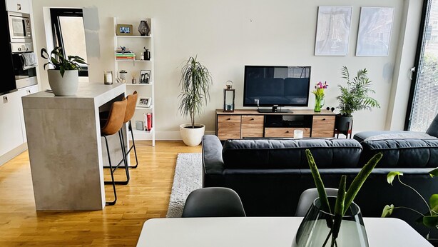 Apartment, 1 Queen-Bett | Wohnbereich