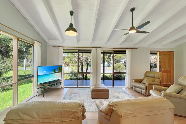 Relax in our bright living area, flooded with natural light for an inviting atmosphere.
