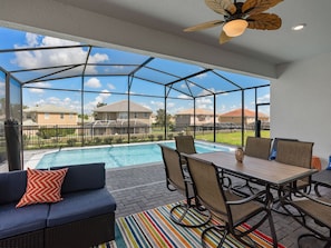 Outdoor dining - Toy Story & Mickey Themed 5BR w/ Arcade & Pool (Polk County)