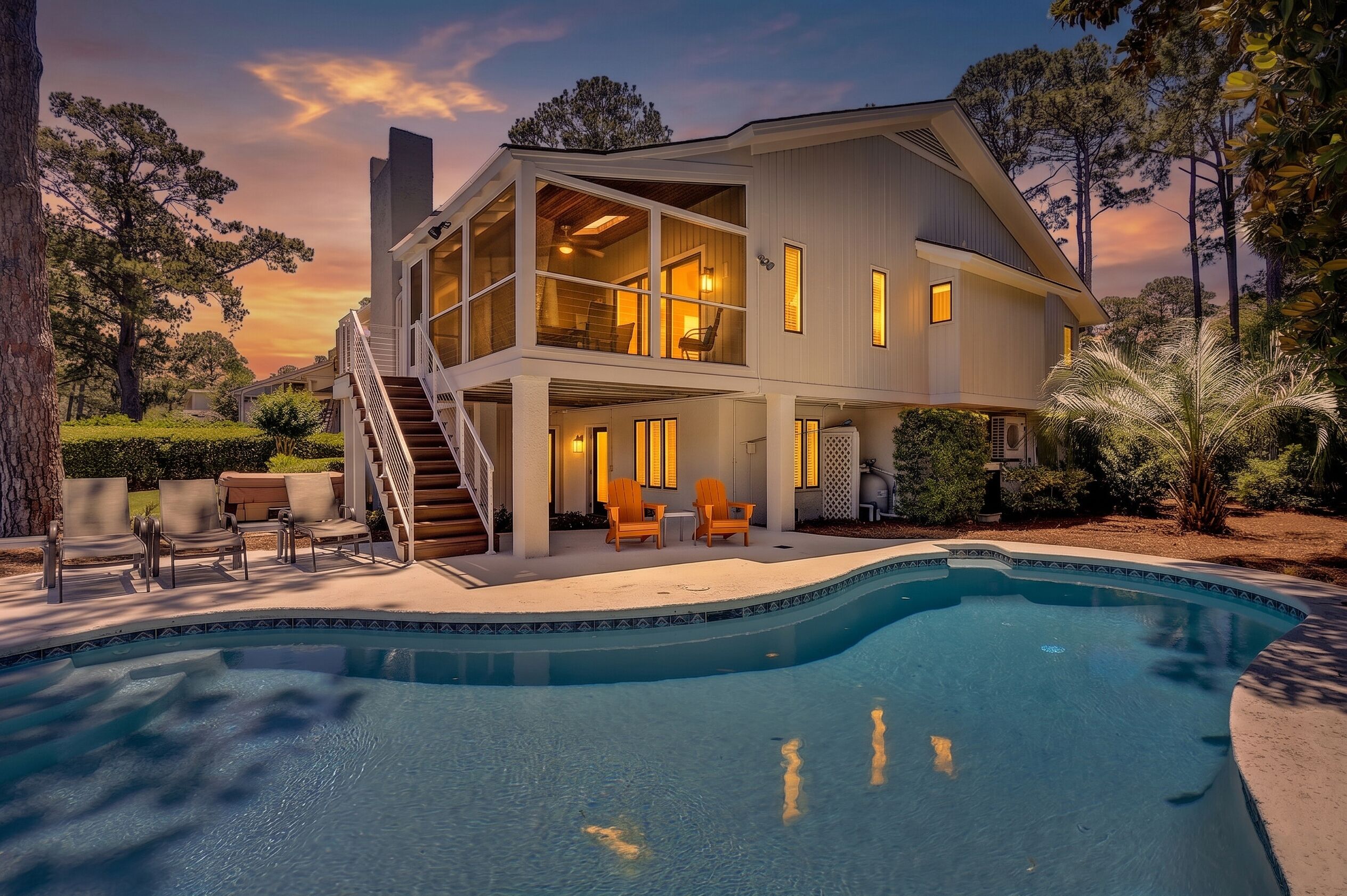 A heated pool
