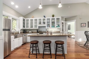 Fridge, microwave, oven, dishwasher - Sea Questered | Spectacular home nestled in the heart of the Island (Bald Head Island)