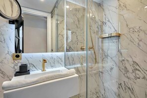 Shower, hair dryer