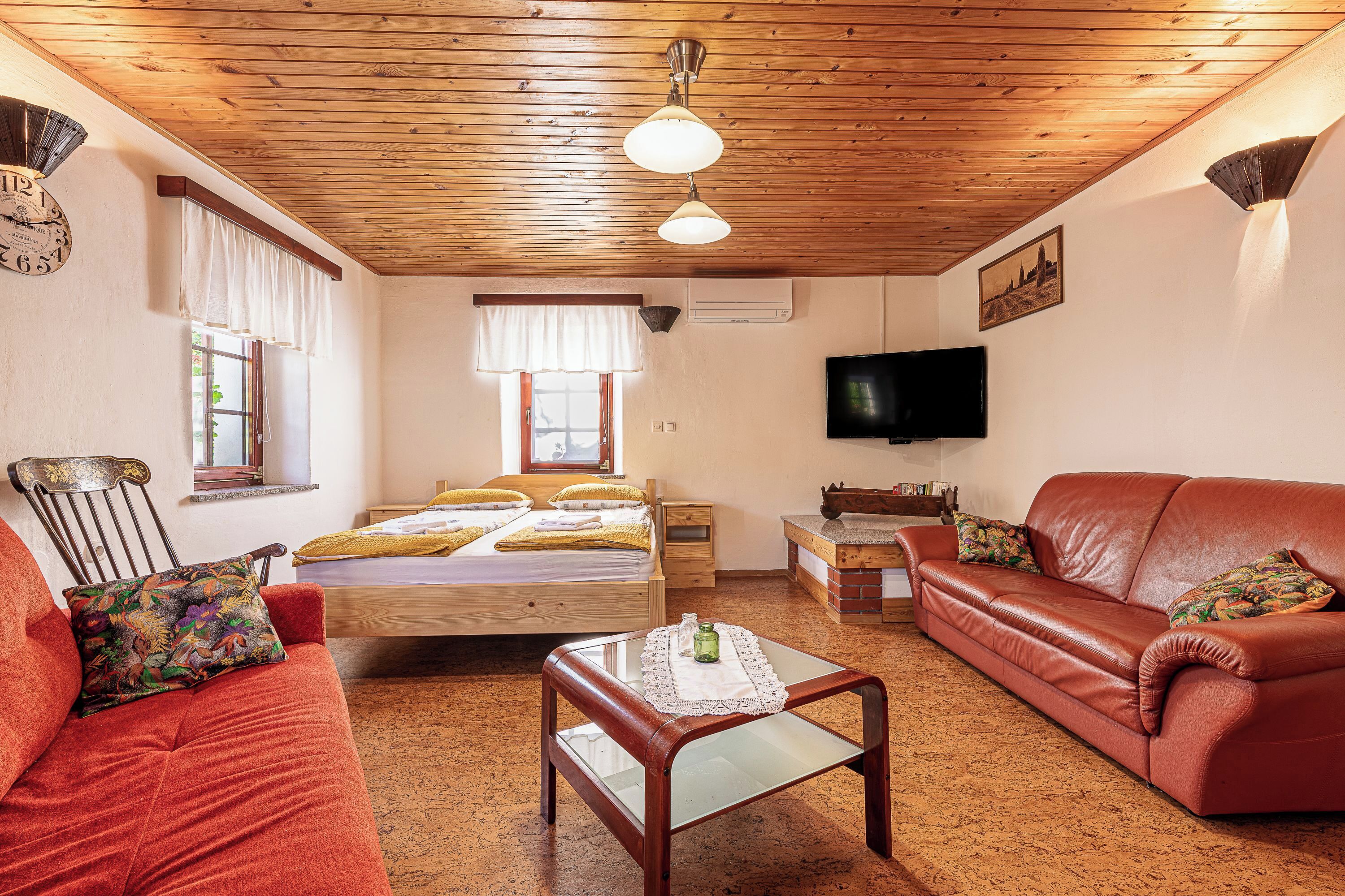 Family Apartment, Multiple Bedrooms, Mountainside (Vineyard Suite Kolpa Zupančič A) | Living area | 21-inch flat-screen TV with digital channels