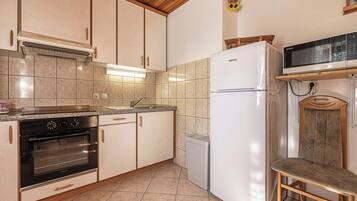 Family Apartment, 1 Bedroom, Mountainside (Vineyard Suite Kolpa Zupančič A) | Private kitchen | Fridge, microwave, oven, stovetop