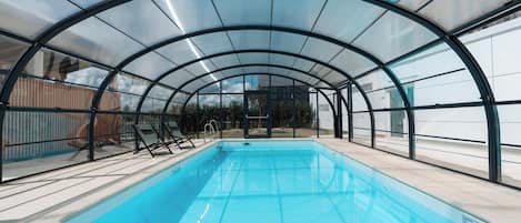 Indoor pool, seasonal outdoor pool