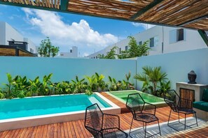 Outdoor pool, a heated pool - Mayan House with Private Pool, Jacuzzi, and BBQ Grill (Playa del Carmen)
