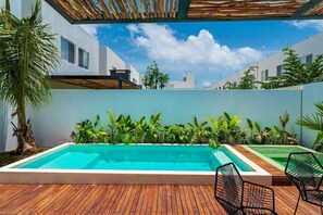 Outdoor pool, a heated pool - Mayan House with Private Pool, Jacuzzi, and BBQ Grill (Playa del Carmen)