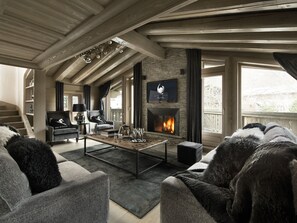 Fernseher, Kamin, Videospiele, Bücher