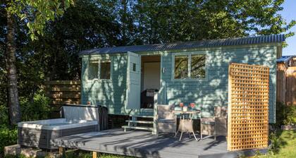 Cosy Shepherds Hut in the Scottish Highlands with hot tub (pet friendly)