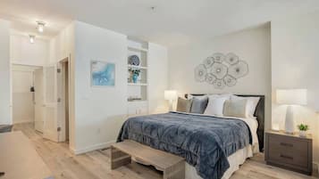 2 bedrooms, iron/ironing board, travel crib, WiFi