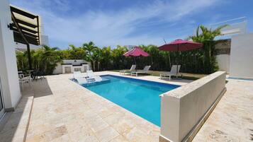 Deluxe Villa, 3 Bedrooms, Pool View | Terrace/patio