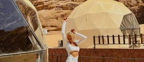 Romantic Tent, 1 Bedroom, Mountainside | Down comforters, blackout drapes, bed sheets