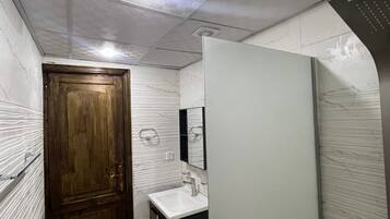 Bathrobes, bidet, soap, shampoo