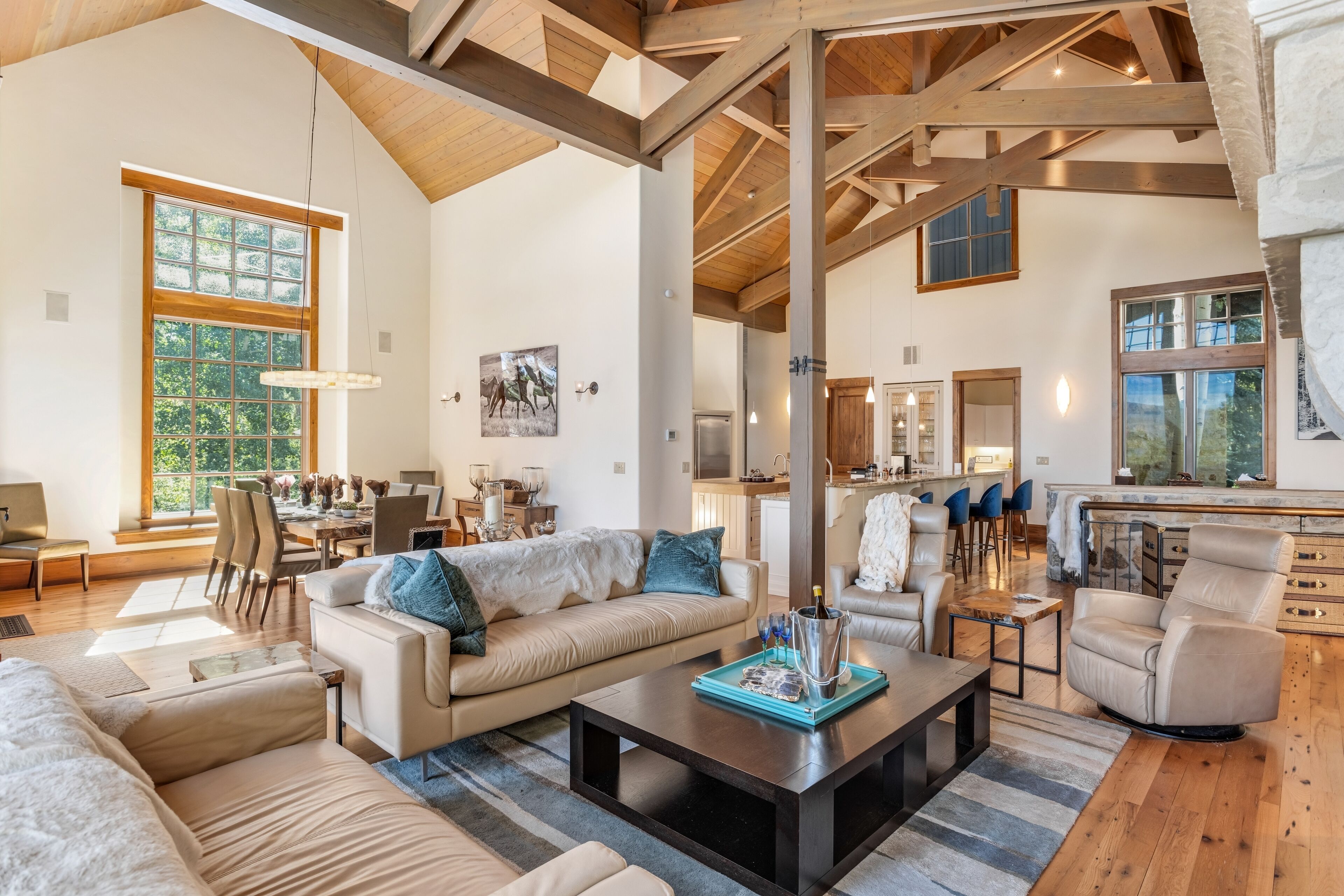 Luxury estate with grand outdoor space, hot tub, game room, & two kitchens