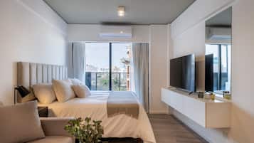 Deluxe Apart Daire | 1 yatak odası, ücretsiz kablosuz İnternet, çarşaf takımı