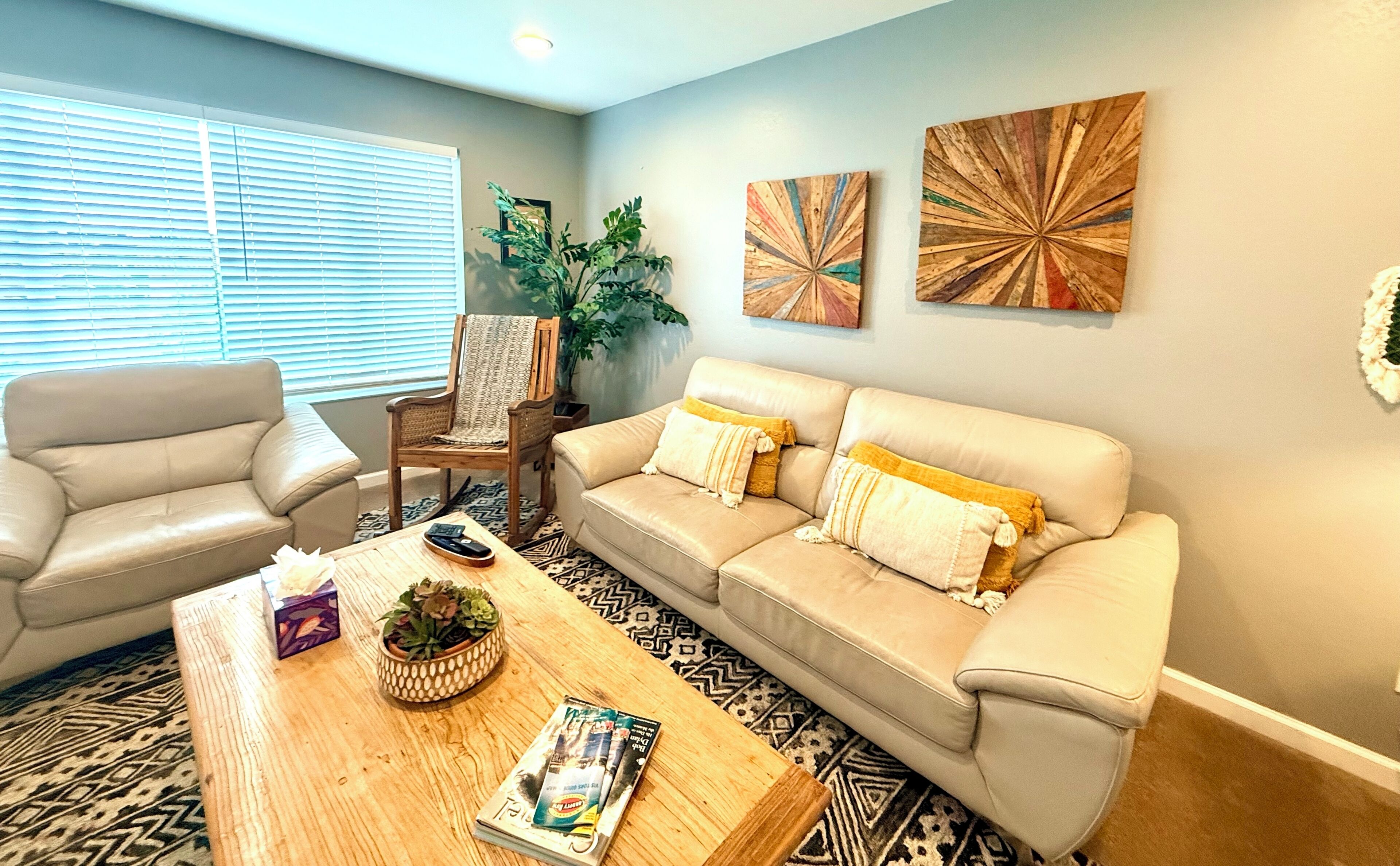 Smart TV, chimenea y libros 