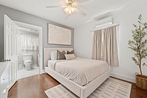 2 bedrooms, iron/ironing board, travel crib, WiFi