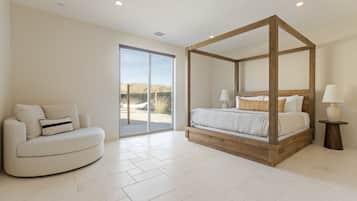 3 habitaciones, tabla de planchar con plancha y cuna de viaje