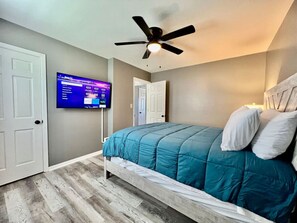 2 bedrooms, iron/ironing board, travel cot, WiFi