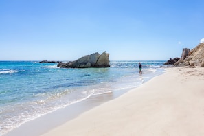 En la playa