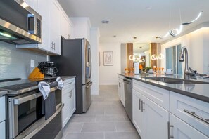 Fridge, microwave, oven, stovetop - WonderFul 4Bd | Pool |Close to Disney | 2669 (Kissimmee)