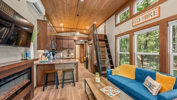 TV connectée, cheminée