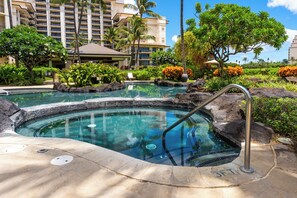 Lower into the jacuzzi after a long beach day. - Ko Olina Beach Villa B604 Oceanfront Views by Gather (Kapolei)