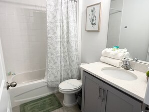 Hair dryer, towels