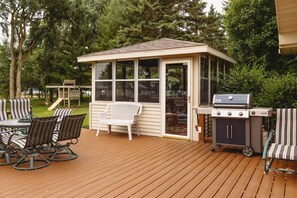 Outdoor dining - NEW! Ottertail Lodge, Ottertail Minnesota (Ottertail)