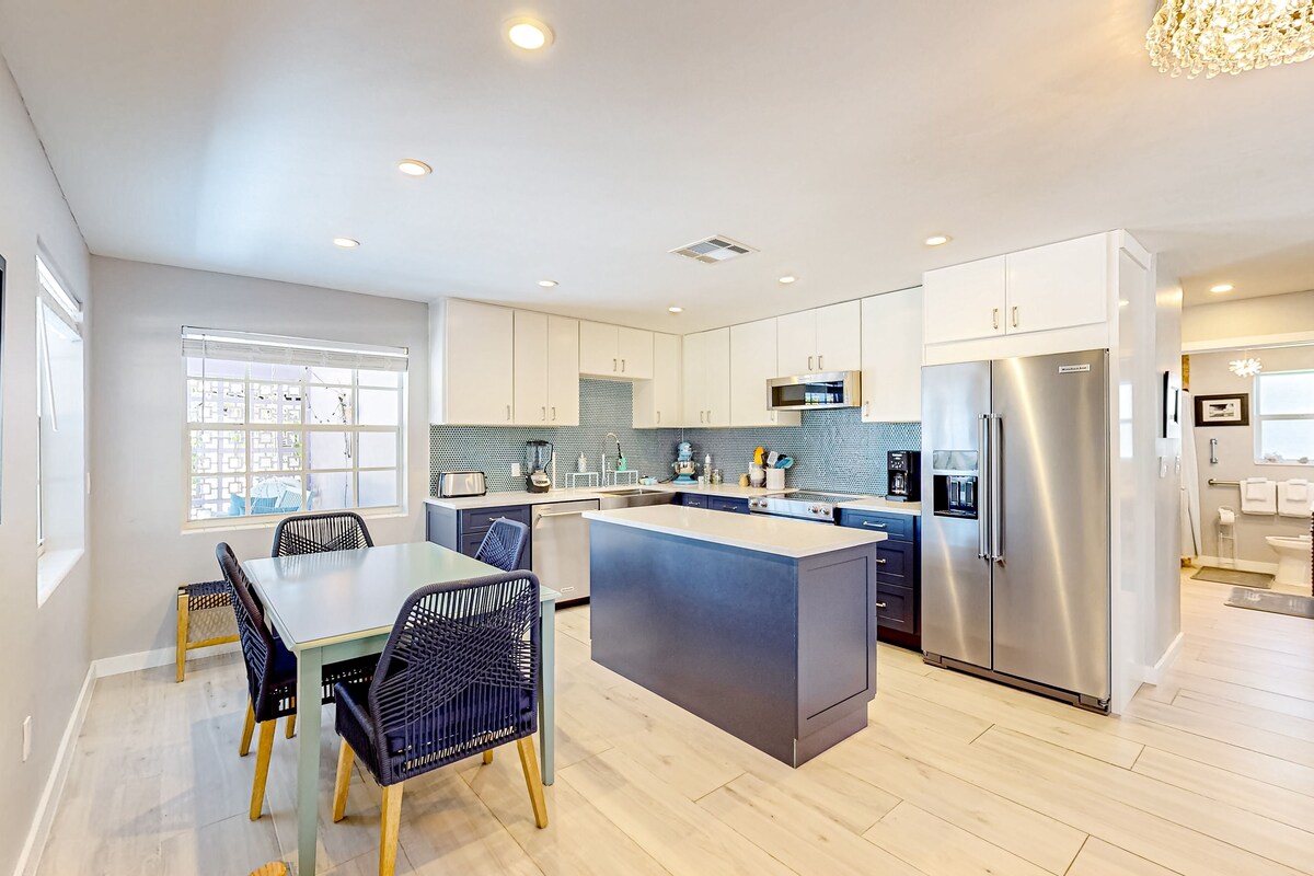 Photo 6 of Enchanting dog-friendly beach bungalow with patio, fireplace, deck, AC, & W/D