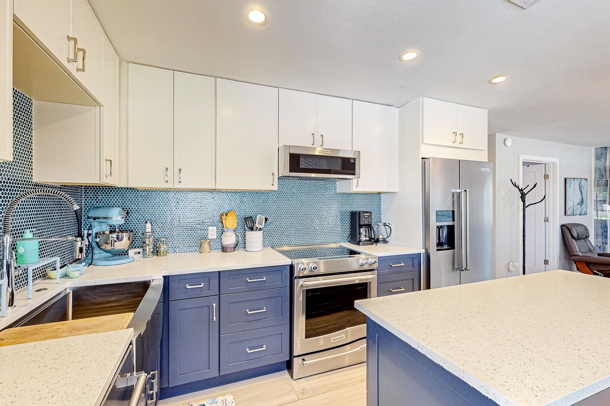 Photo 12 of Enchanting dog-friendly beach bungalow with patio, fireplace, deck, AC, & W/D
