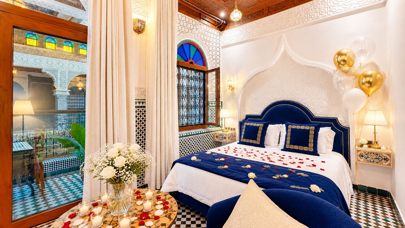 Deluxe Suite, 1 Bedroom, Non Smoking, Courtyard View | 4 bedrooms, laptop workspace, soundproofing, WiFi (free)