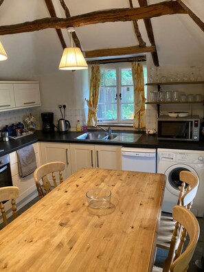 Microwave, oven, dishwasher, cookware/dishes/utensils