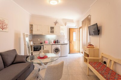 Eressian Lodgings | Spacious Stay + Living Area