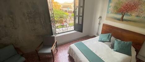 Individually decorated, individually furnished, desk, laptop workspace