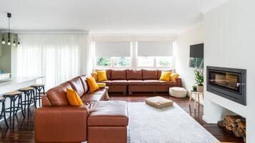Smart TV, fireplace