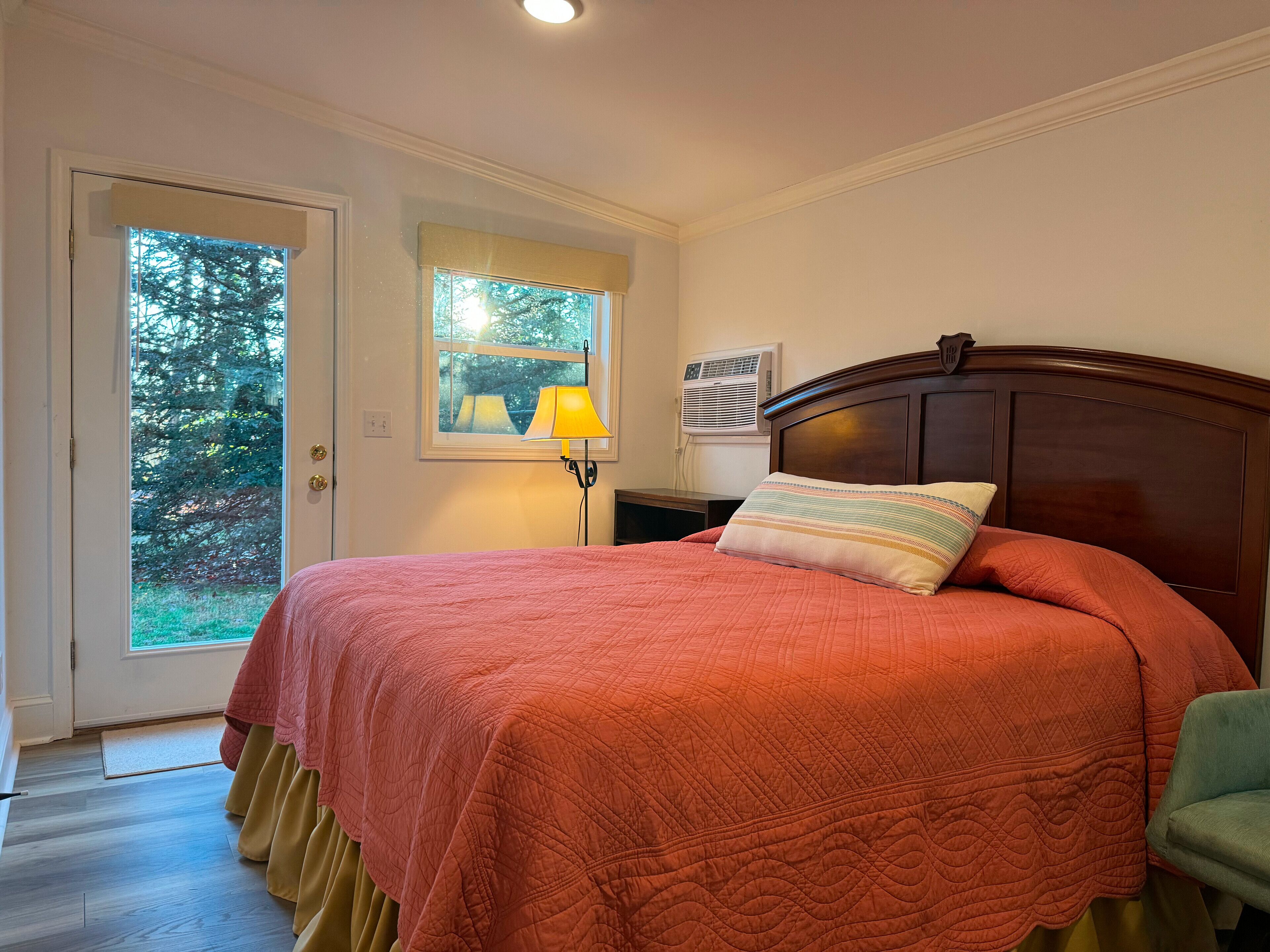 1 bedroom, desk, iron/ironing board, travel crib