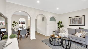 Smart TV, DVD player, books, video library