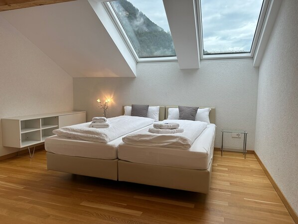 2 Bedroom City Center Apartment Interlaken | Tallelokero huoneessa, pimennysverhot, äänieristys, ilmainen Wi-Fi