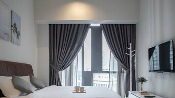 Appartement Premium, 1 trĂšs grand lit, non-fumeur, vue ville