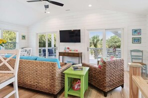 Smart TV, ping pong, books