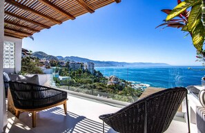 Terrace/patio - Casa Rosa! Mexico meets Greece with amazing Views! (Puerto Vallarta)
