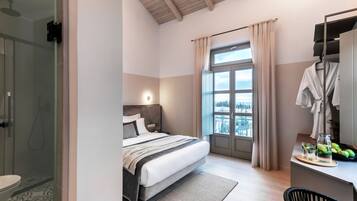 Deluxe tweepersoonskamer | Lakens van Egyptisch katoen, luxe beddengoed, pillowtop-bedden
